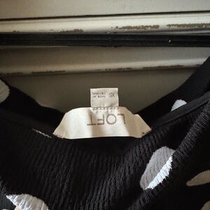 LOFT Black and White V-Neck Sweater